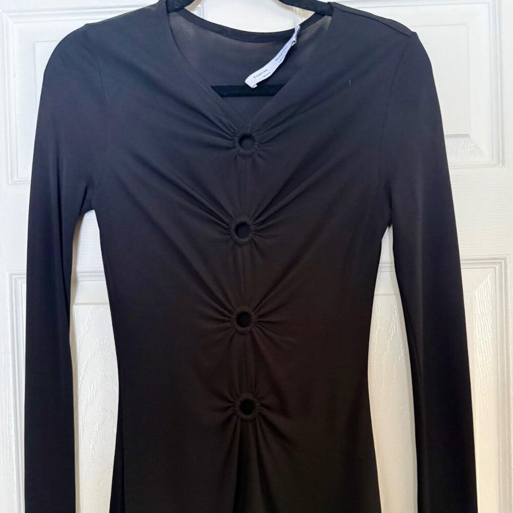 Proenza Schouler White Label Black Top | Modern Minimal | Architectural Cut